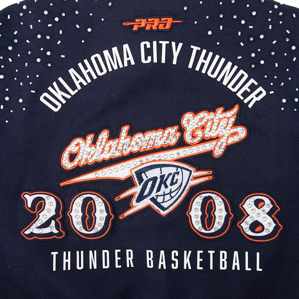 Pro Standard Women's Oklahoma City Thunder Navy Legacy Varsity Jacket product image