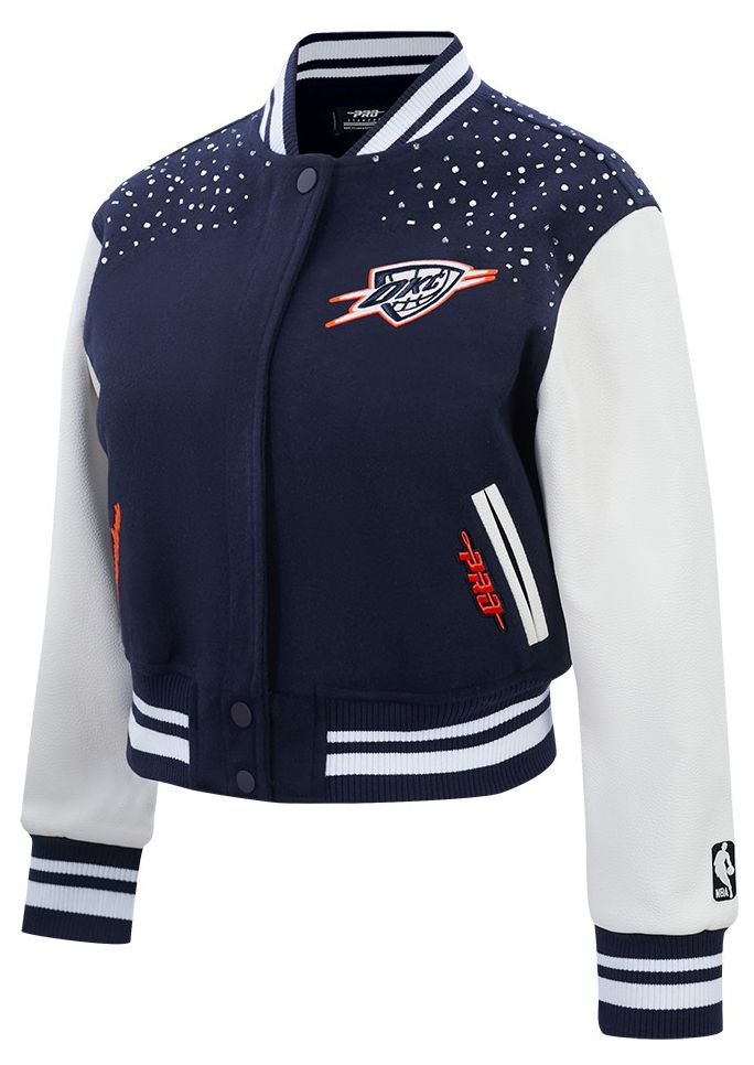 Pro Standard Women's Oklahoma City Thunder Navy Legacy Varsity Jacket product image