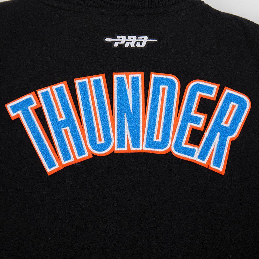 Pro Standard Boys' Oklahoma City Thunder Black Varsity Jacket product image