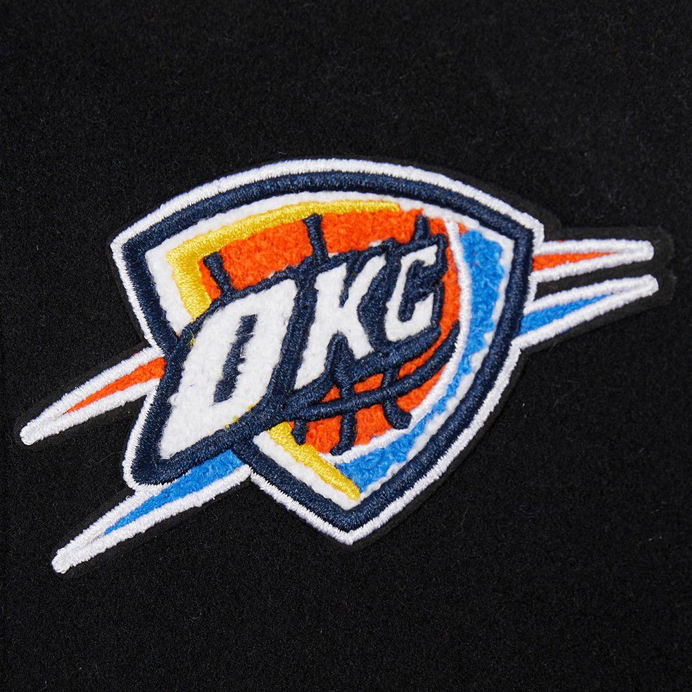 Pro Standard Boys' Oklahoma City Thunder Black Varsity Jacket product image