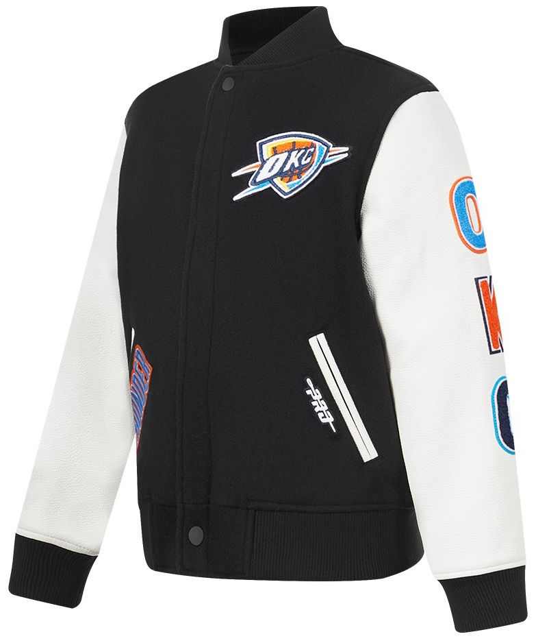 Pro Standard Boys' Oklahoma City Thunder Black Varsity Jacket product image