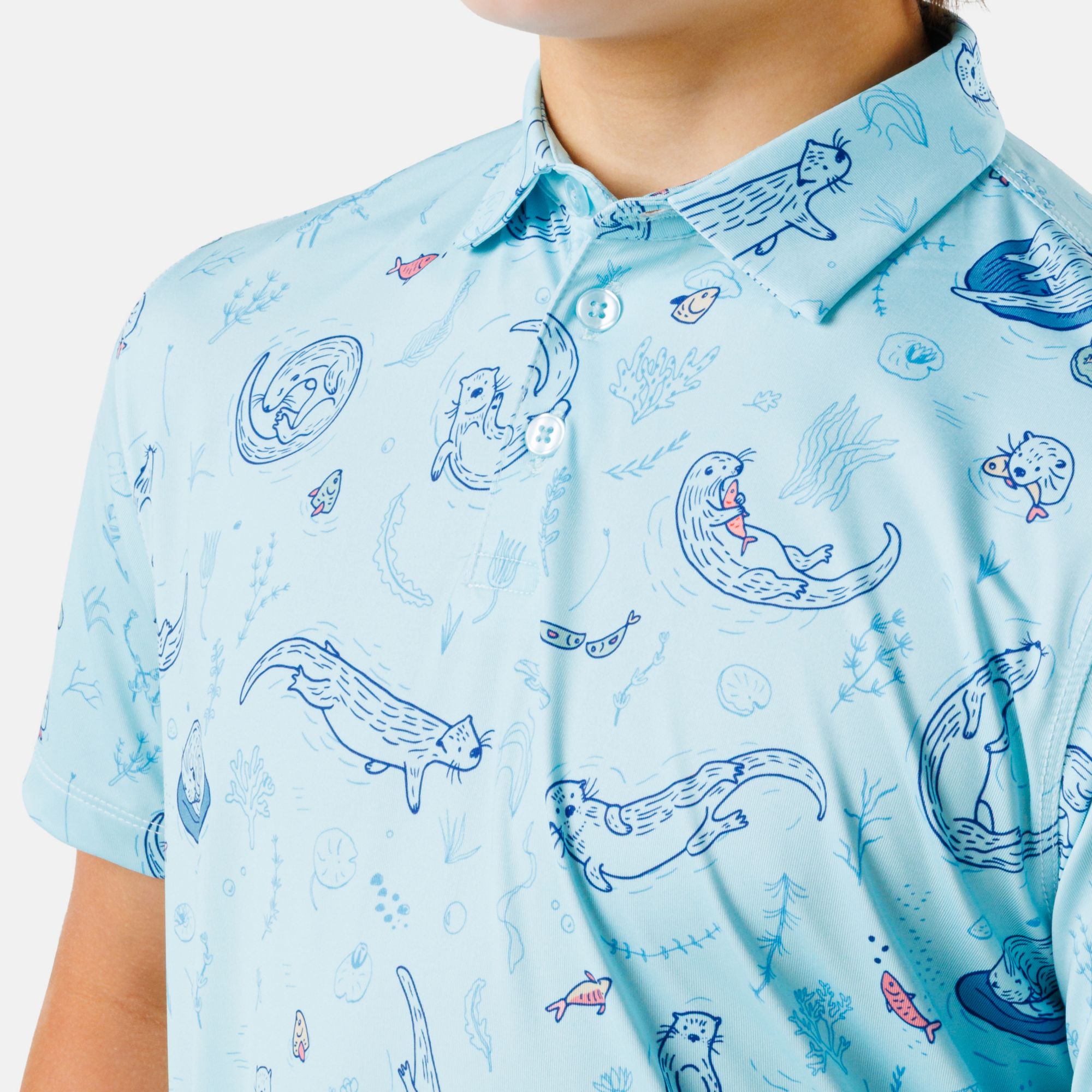 Waggle Boys' Otter Nonsense Golf Polo product image