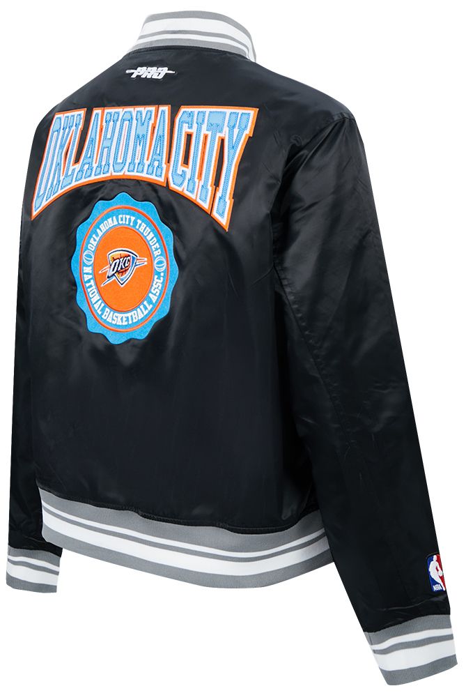 Pro Standard Women's Oklahoma City Thunder Black Crest Emblem Full-Zip Satin Jacket product image