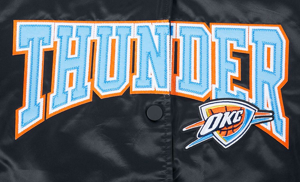 Pro Standard Women's Oklahoma City Thunder Black Crest Emblem Full-Zip Satin Jacket product image