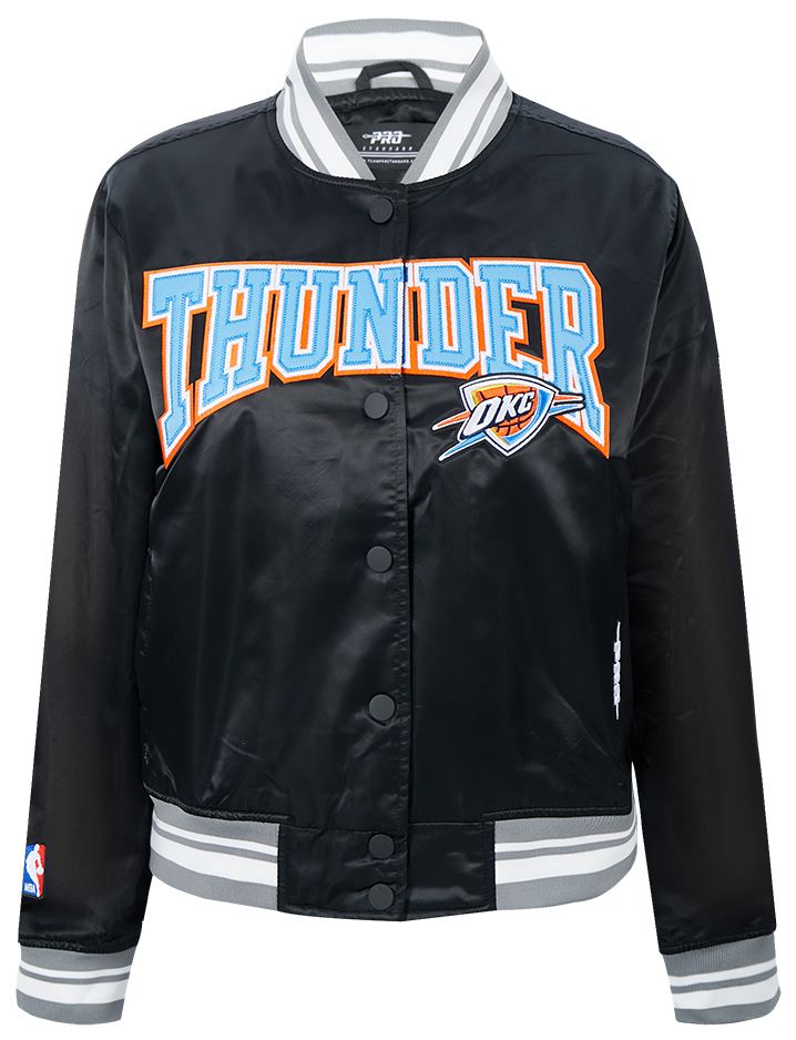 Pro Standard Women's Oklahoma City Thunder Black Crest Emblem Full-Zip Satin Jacket product image