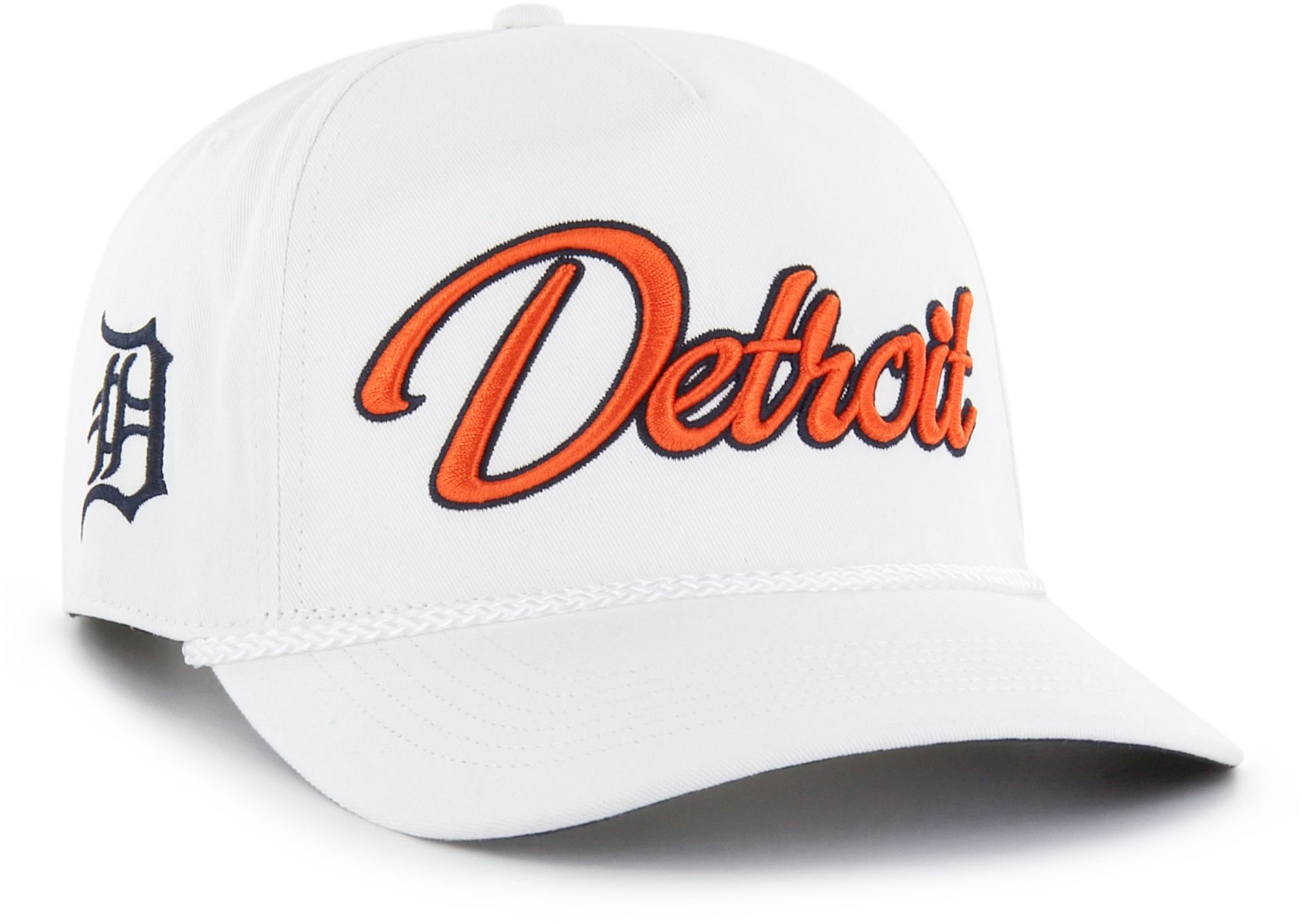 '47 Adult Detroit Tigers White Overhand Hitch Adjustable Hat product image