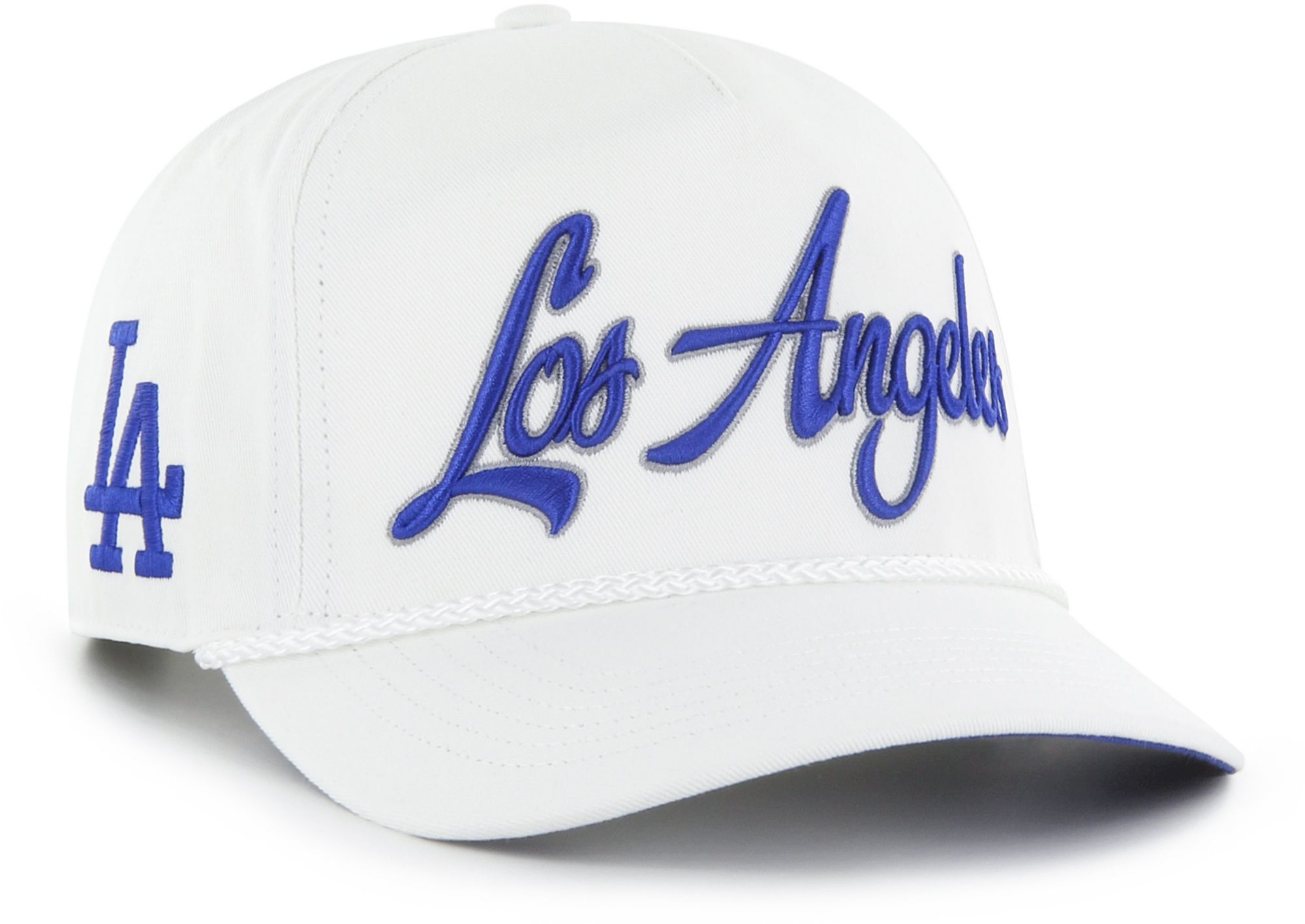 '47 Adult Los Angeles Dodgers White Overhand Hitch Adjustable Hat product image
