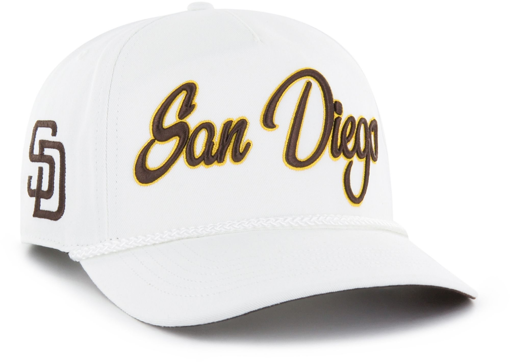 '47 Adult San Diego Padres White Overhand Hitch Adjustable Hat product image