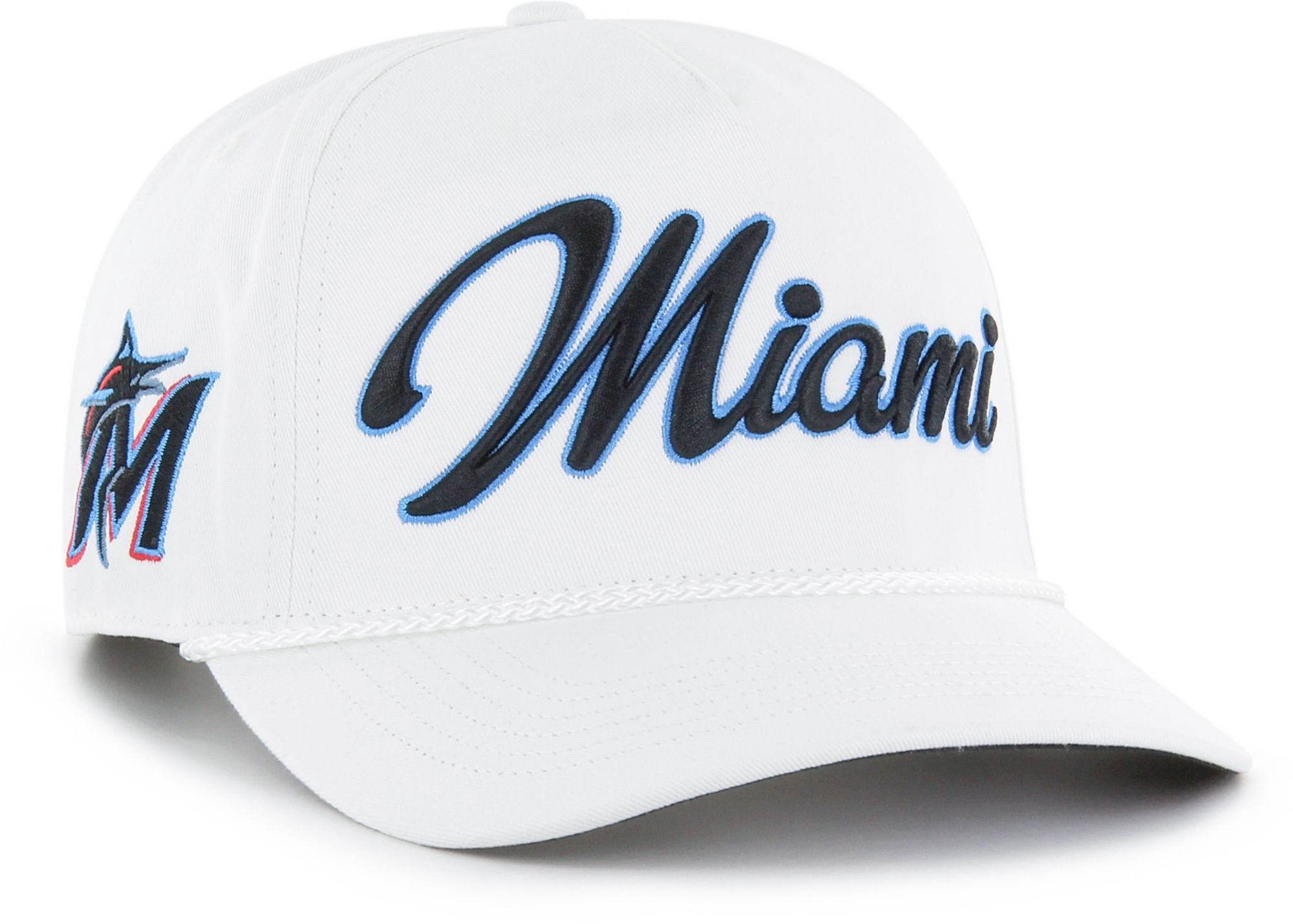 '47 Adult Miami Marlins White Overhand Hitch Adjustable Hat product image