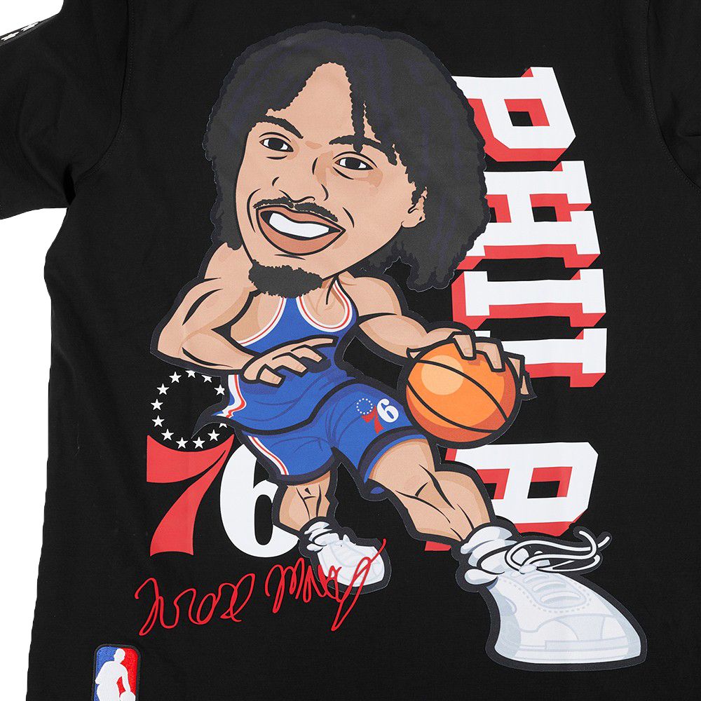 Pro Standard Men's Philadelphia 76ers Tyrese Maxey #0 Black Drive Short Sleeve T-Shirt product image