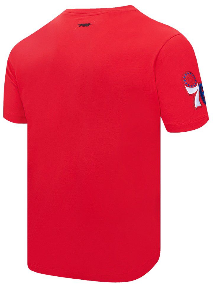 Pro Standard Men's Philadelphia 76ers Red Script Tail Short Sleeve T-Shirt product image