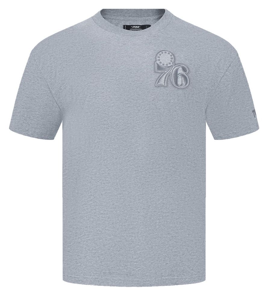 Pro Standard Men's Philadelphia 76ers Gray Neutral Drop Shoulder Short Sleeve T-Shirt product image