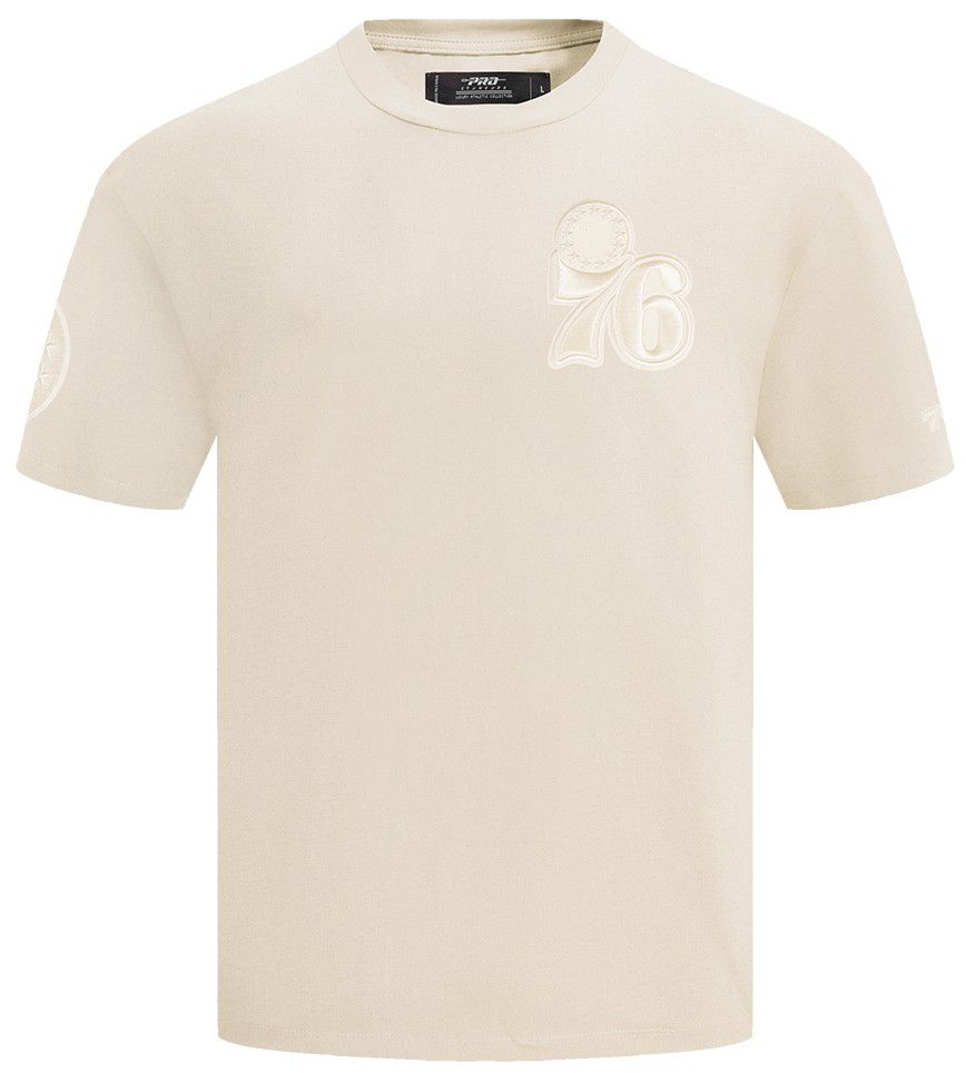 Pro Standard Men's Philadelphia 76ers Off White Neutral Drop Shoulder Short Sleeve T-Shirt product image