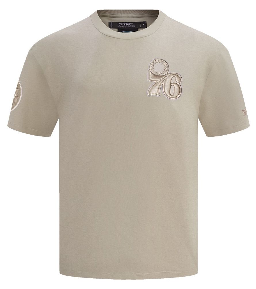 Pro Standard Men's Philadelphia 76ers Taupe Neutral Drop Shoulder Short Sleeve T-Shirt product image