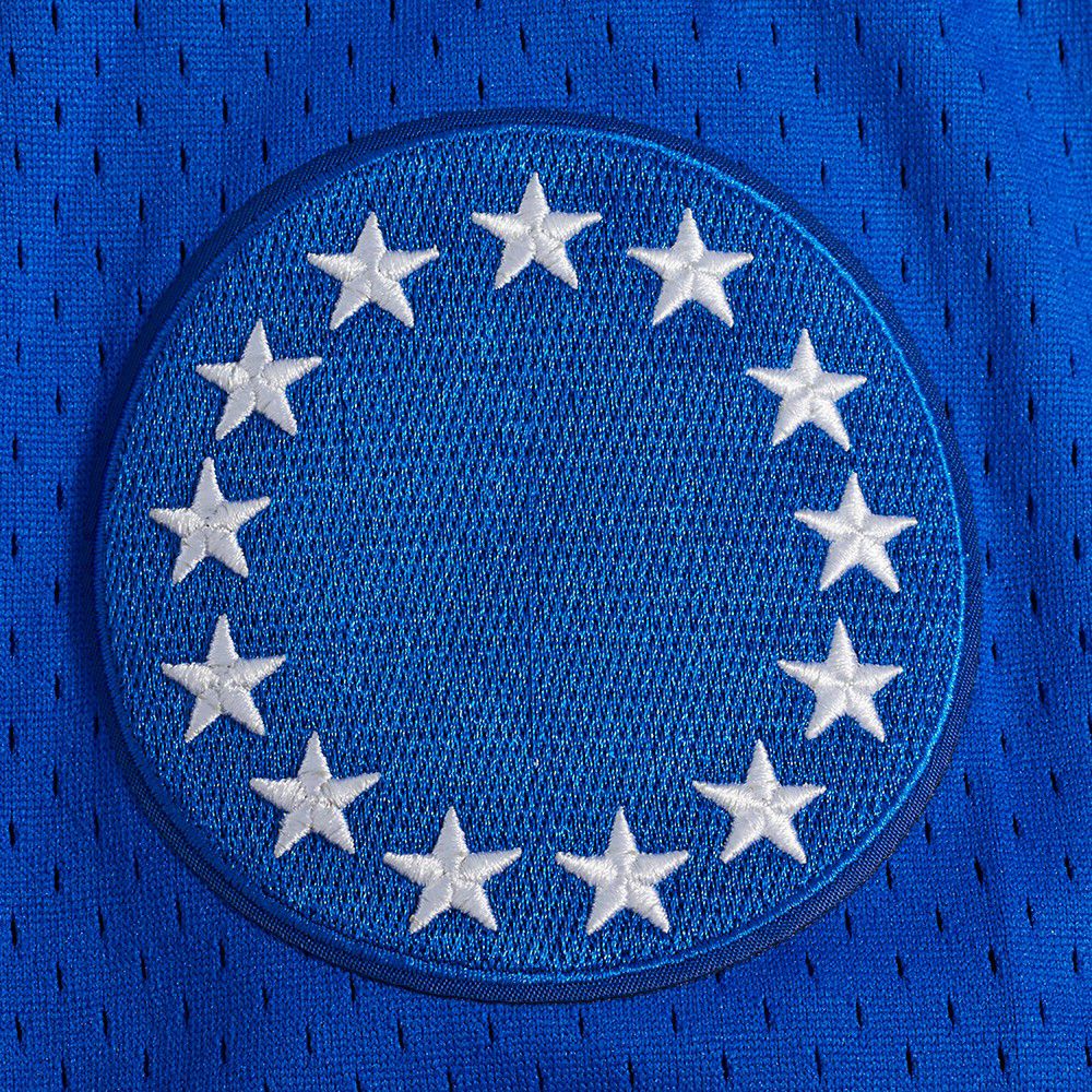 Pro Standard Men's Philadelphia 76ers Blue Classic Mesh Button Down Shirt product image