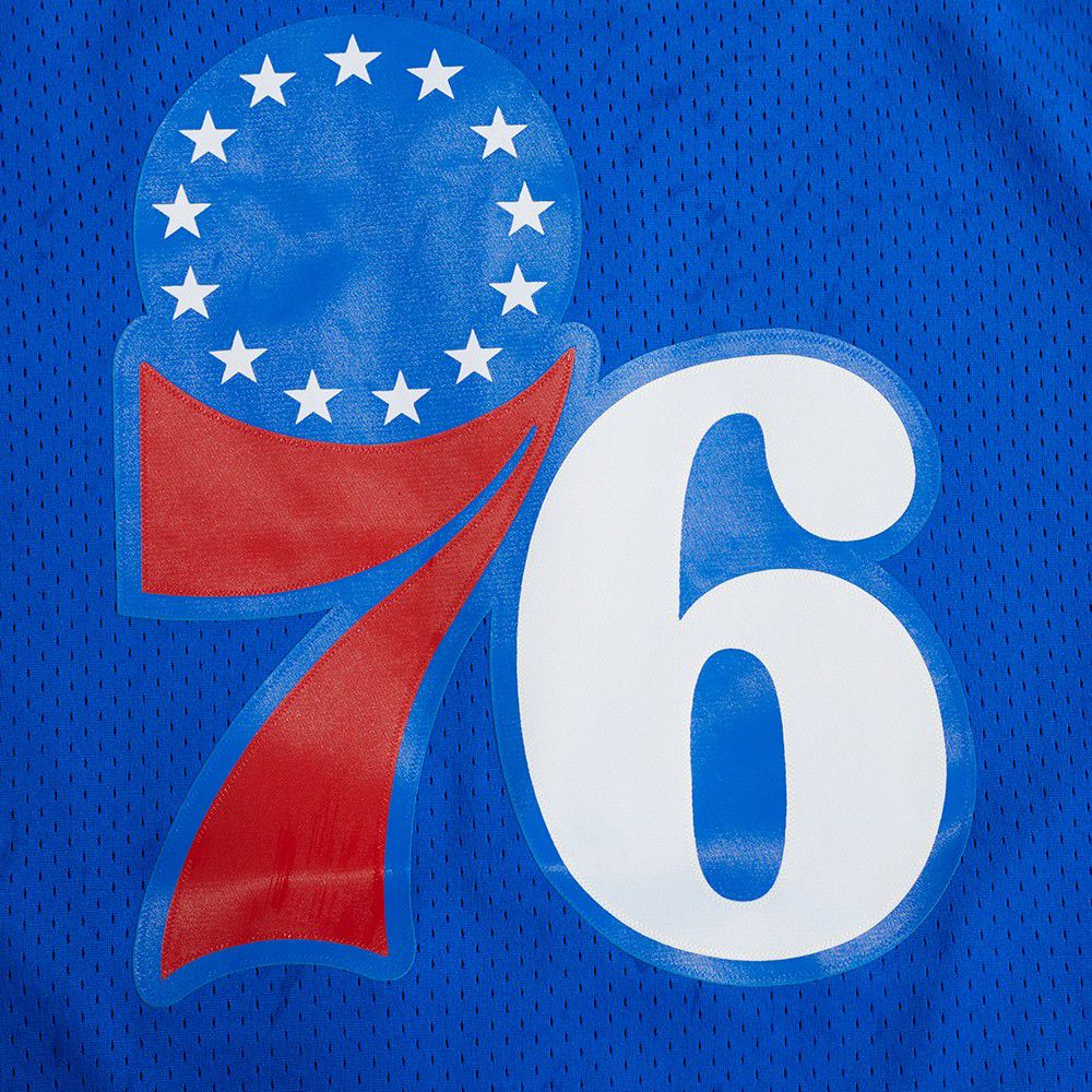 Pro Standard Men's Philadelphia 76ers Blue Classic Mesh Button Down Shirt product image