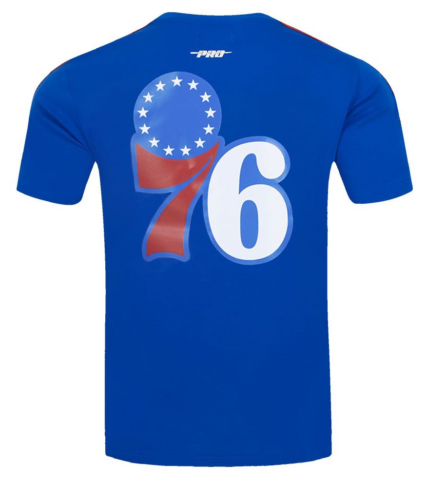 Pro Standard Men's Philadelphia 76ers Blue Classic Striped Short Sleeve T-Shirt product image