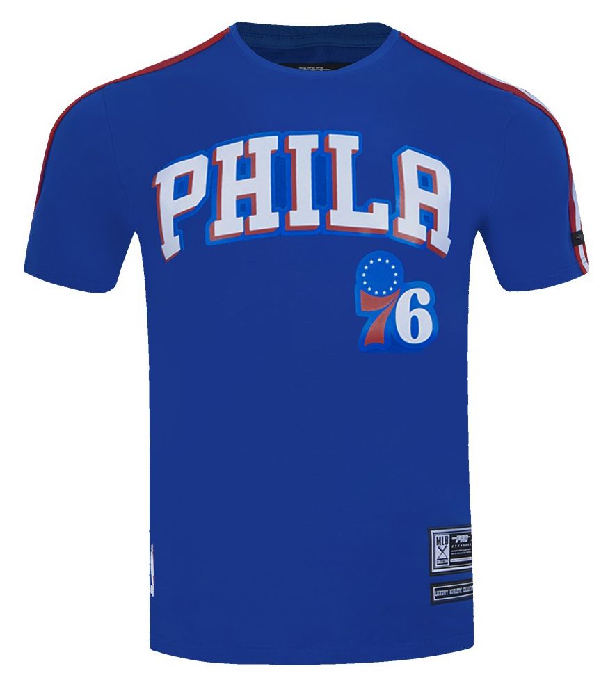 Pro Standard Men's Philadelphia 76ers Blue Classic Striped Short Sleeve T-Shirt product image