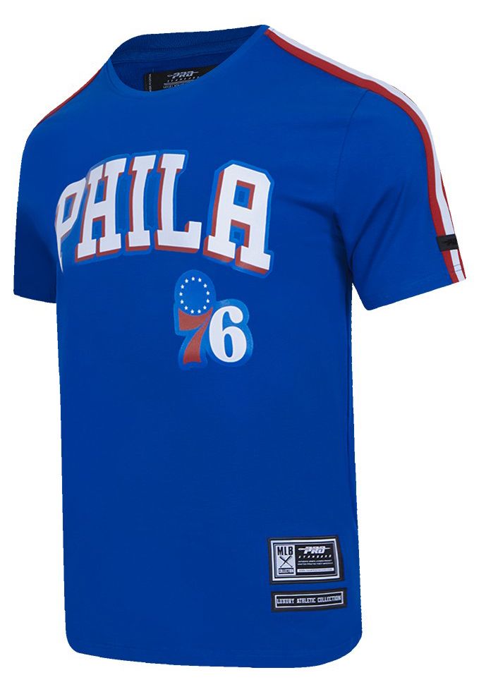 Pro Standard Men's Philadelphia 76ers Blue Classic Striped Short Sleeve T-Shirt product image