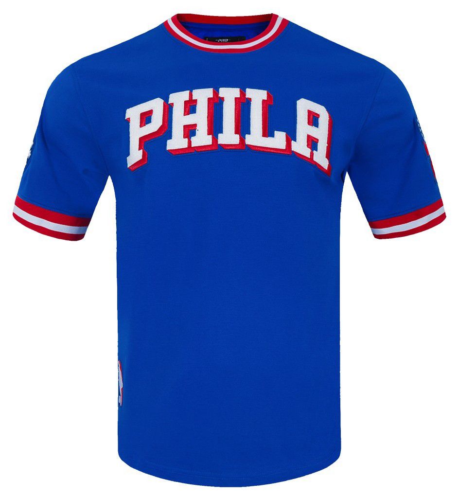 Pro Standard Men's Philadelphia 76ers Blue Classic Chenille T-Shirt product image