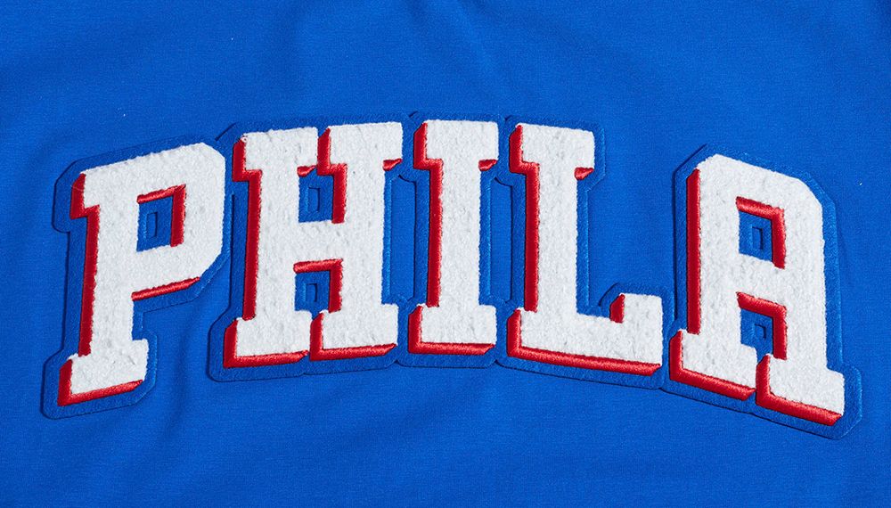 Pro Standard Men's Philadelphia 76ers Blue Classic Chenille T-Shirt product image