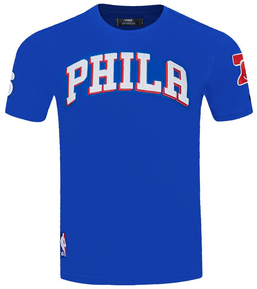 Pro Standard Men's Philadelphia 76ers Blue Classic Chenille T-Shirt product image