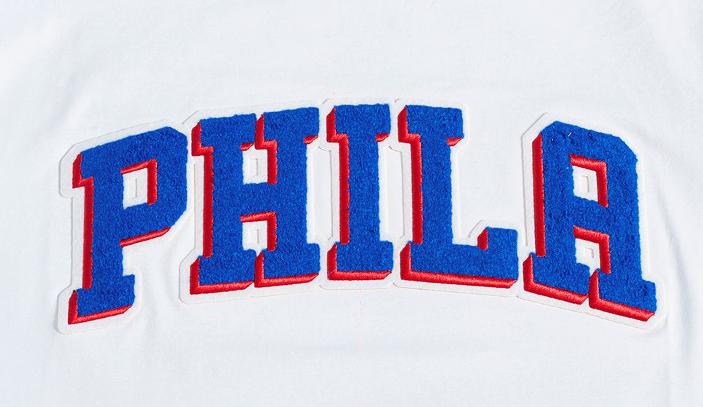 Pro Standard Men's Philadelphia 76ers White Classic Chenille T-Shirt product image