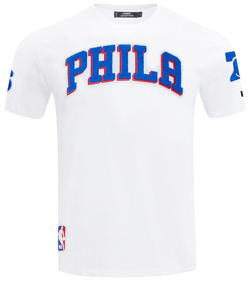 Pro Standard Men's Philadelphia 76ers White Classic Chenille T-Shirt product image
