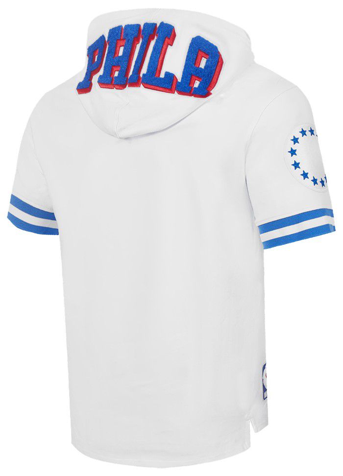 Pro Standard Men's Philadelphia 76ers White Classic Chenille Short Sleeve Pullover Hoodie product image