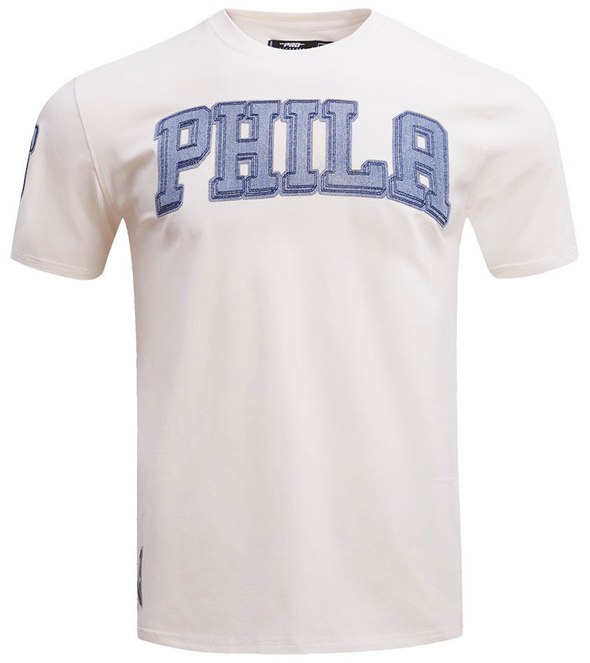 Pro Standard Men's Philadelphia 76ers Linen Varsity Blues Short Sleeve T-Shirt product image