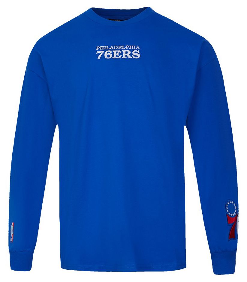 Pro Standard Men's Philadelphia 76ers Royal Wingspan Drop Shoulder Long Sleeve T-Shirt product image