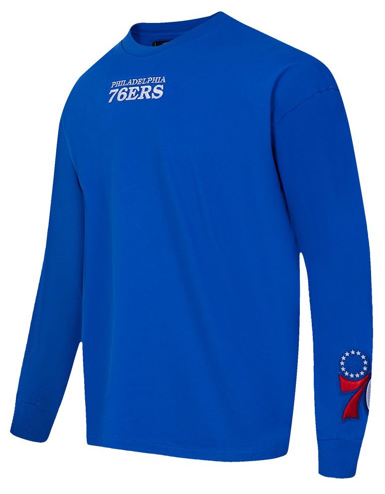 Pro Standard Men's Philadelphia 76ers Royal Wingspan Drop Shoulder Long Sleeve T-Shirt product image