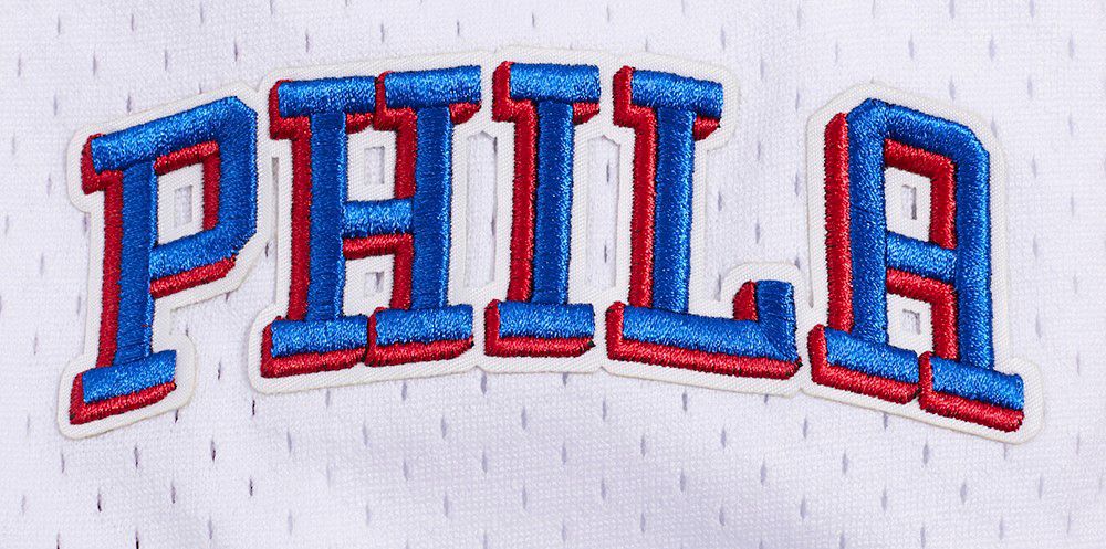 Pro Standard Men's Philadelphia 76ers Red Script Tail Fleece Shorts product image