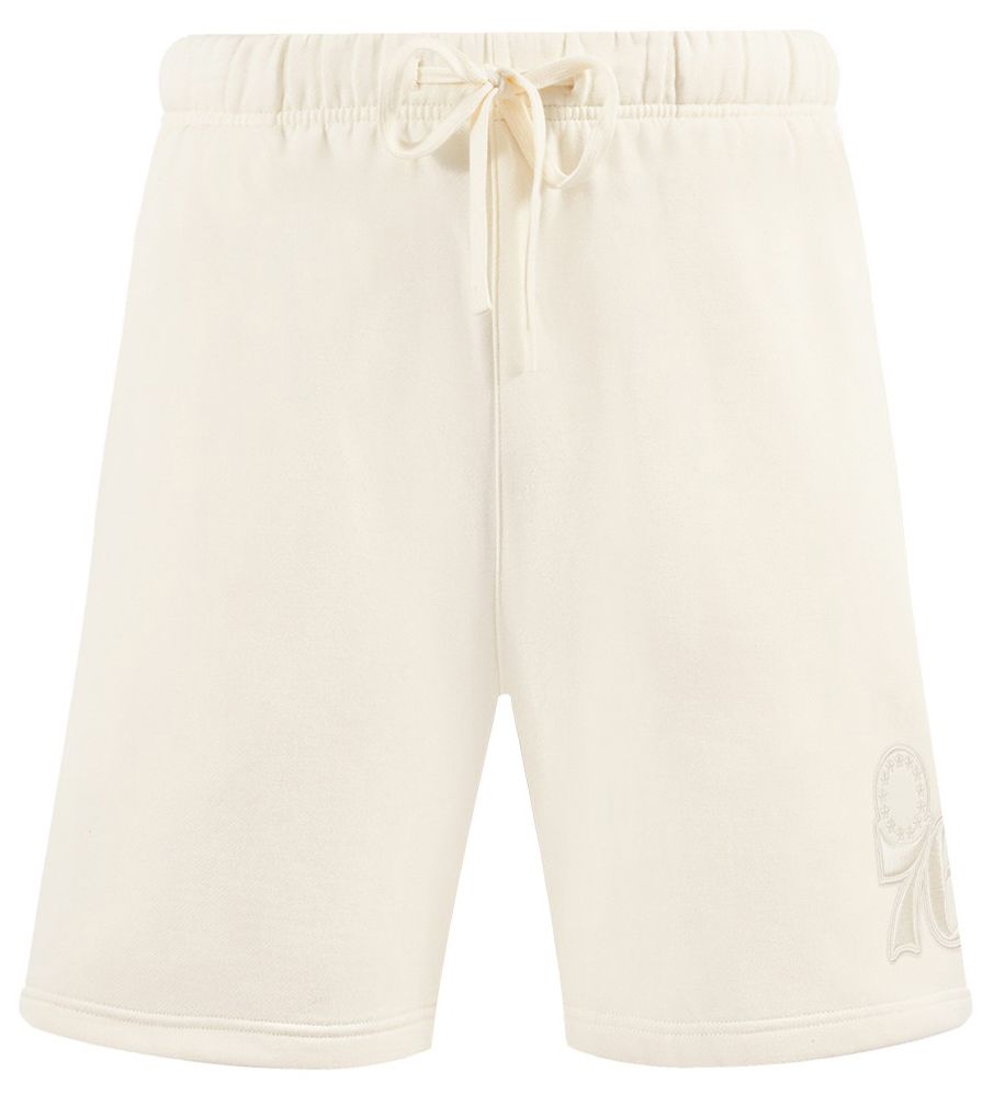 Pro Standard Men's Philadelphia 76ers Off White Neutral Fleece Shorts product image