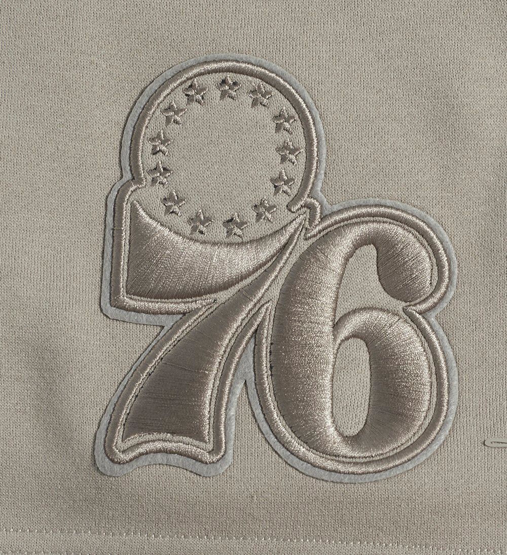 Pro Standard Men's Philadelphia 76ers Taupe Neutral Fleece Shorts product image