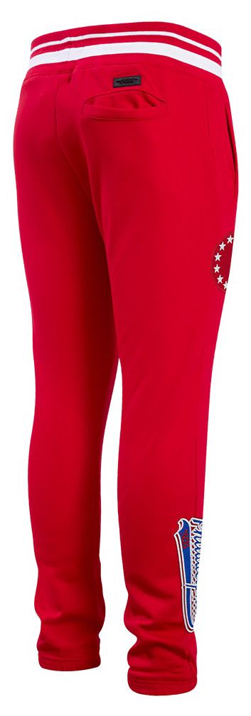 Pro Standard Men's Philadelphia 76ers Red Script Tail Rib Fleece Sweatpants product image