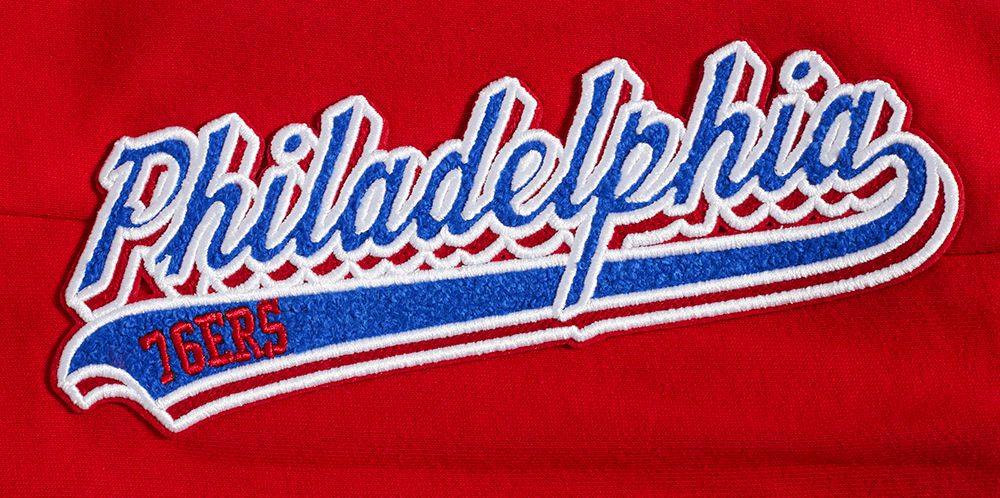 Pro Standard Men's Philadelphia 76ers Red Script Tail Rib Fleece Sweatpants product image