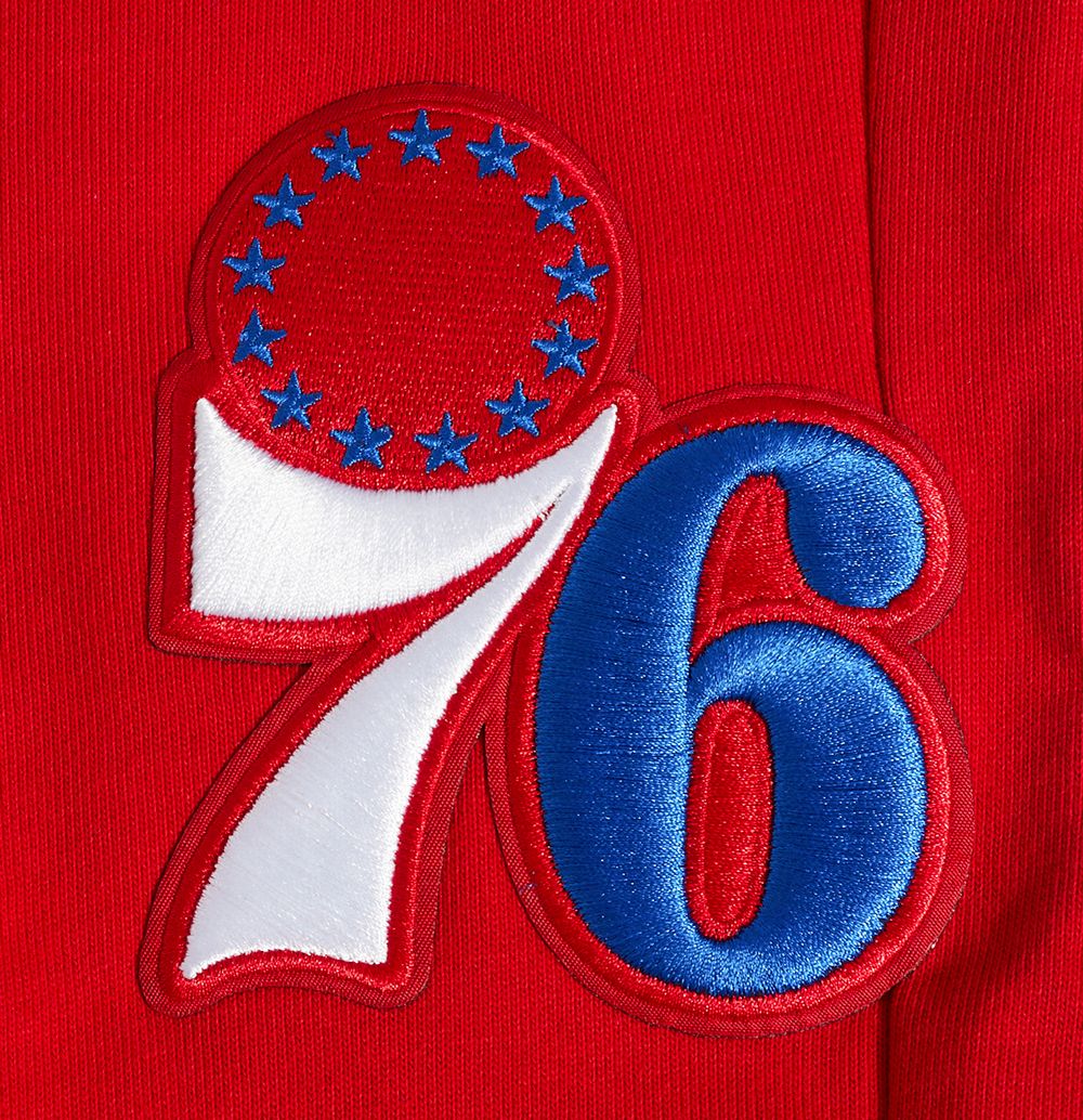 Pro Standard Men's Philadelphia 76ers Red Script Tail Rib Fleece Sweatpants product image