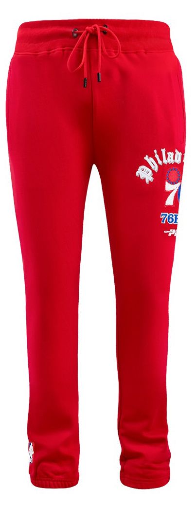 Pro Standard Men's Philadelphia 76ers Red Old English Fleece Sweatpants product image