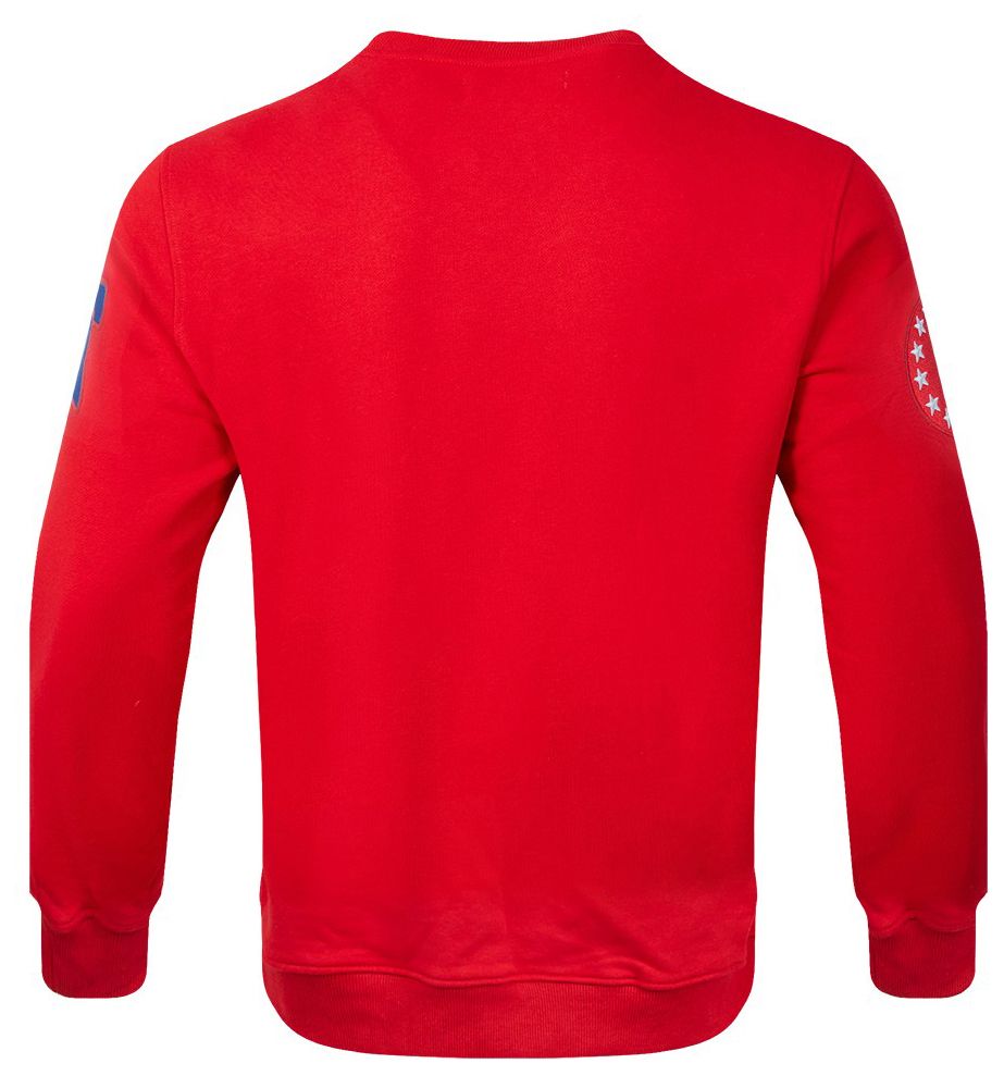 Pro Standard Men's Philadelphia 76ers Red Old English Fleece Crewneck Sweatshirt product image