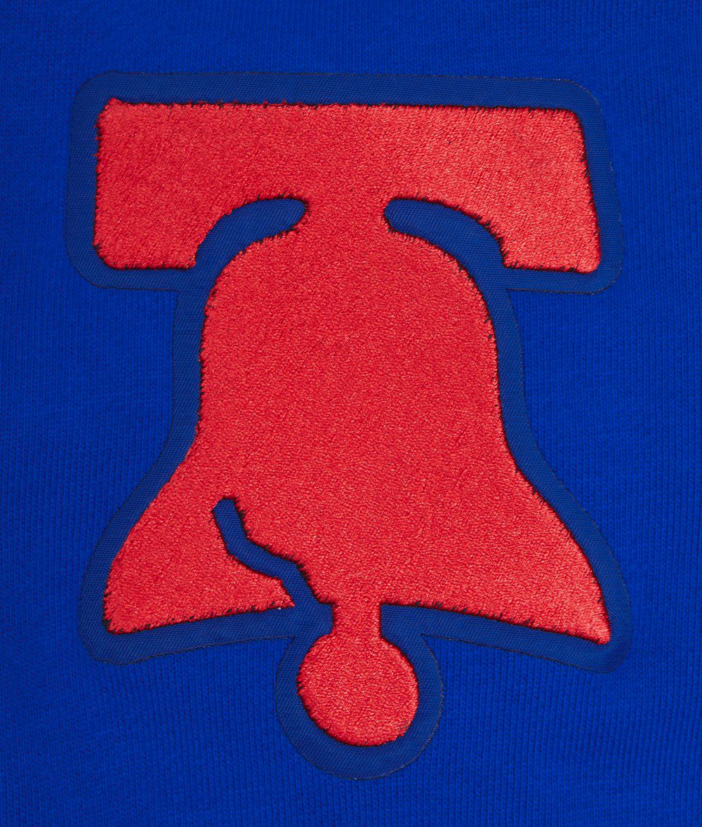 Pro Standard Men's Philadelphia 76ers Blue Old English Fleece Crewneck Sweatshirt product image