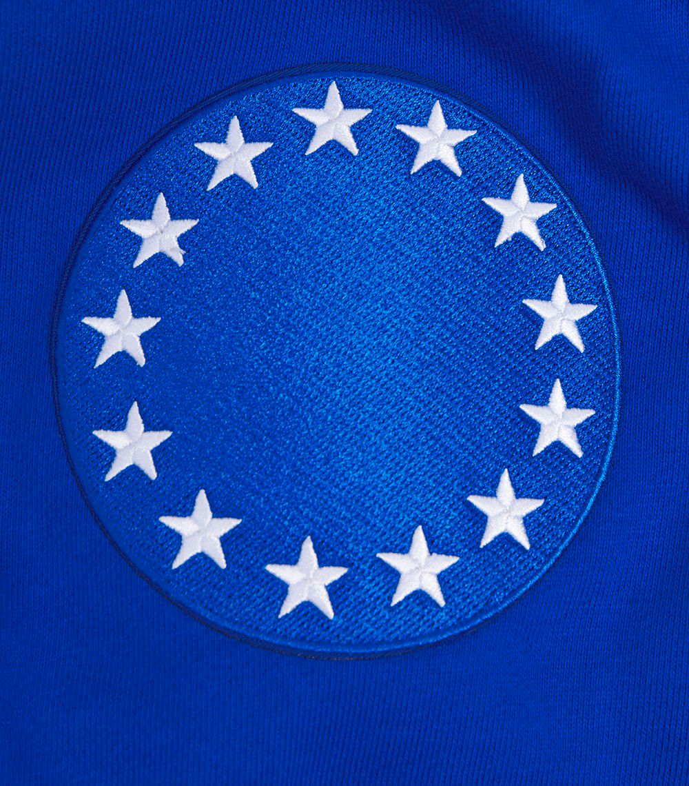 Pro Standard Men's Philadelphia 76ers Blue Old English Fleece Crewneck Sweatshirt product image