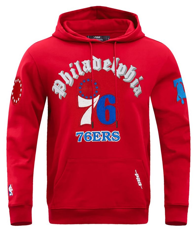 Pro Standard Men's Philadelphia 76ers Red Old English Fleece Hoodie product image