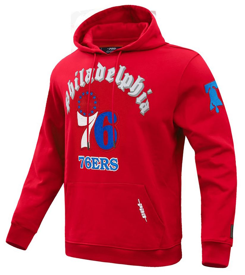 Pro Standard Men's Philadelphia 76ers Red Old English Fleece Hoodie product image