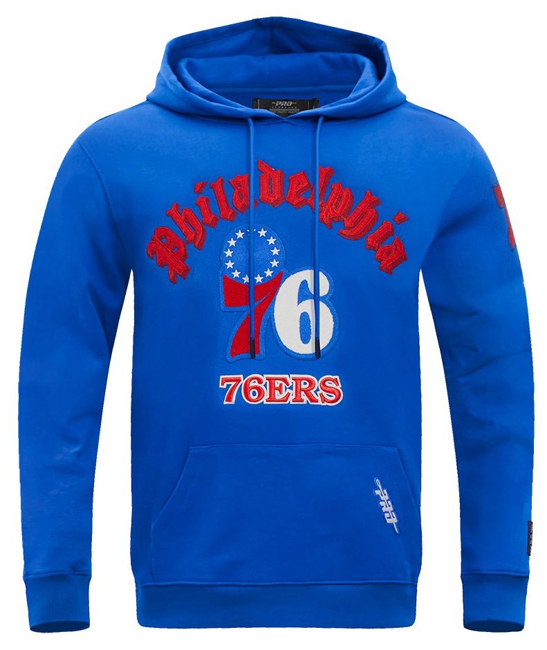 Pro Standard Men's Philadelphia 76ers Blue Old English Fleece Hoodie product image