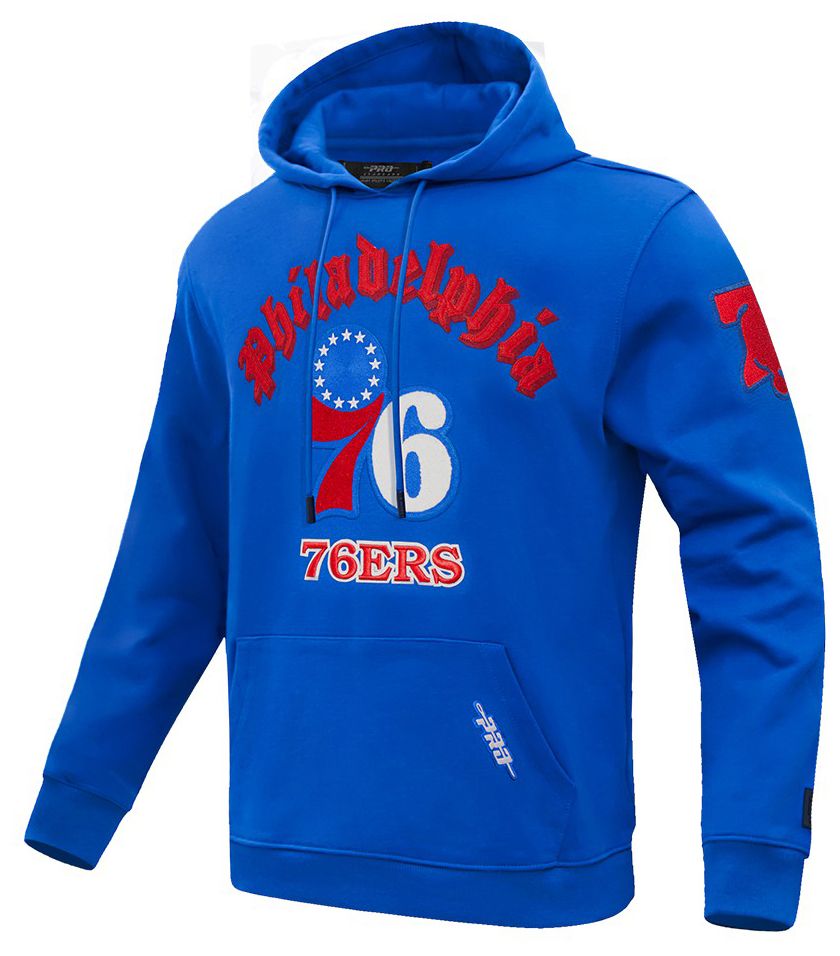 Pro Standard Men's Philadelphia 76ers Blue Old English Fleece Hoodie product image