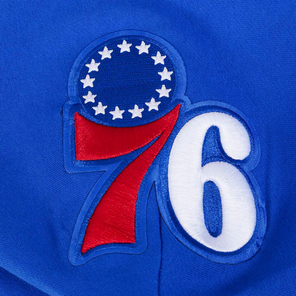 Pro Standard Men's Philadelphia 76ers Blue Wing Span Drop Fleece Hoodie product image