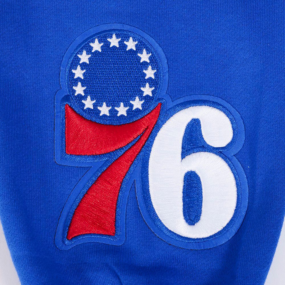 Pro Standard Men's Philadelphia 76ers Blue Wing Span Drop Fleece Hoodie product image