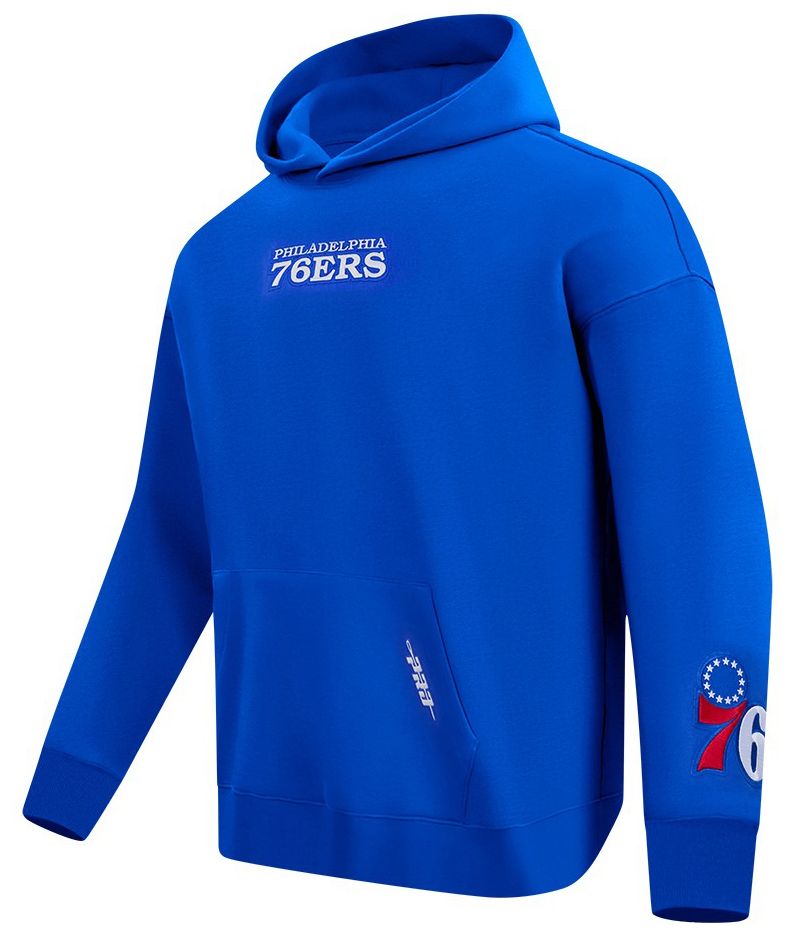 Pro Standard Men's Philadelphia 76ers Blue Wing Span Drop Fleece Hoodie product image