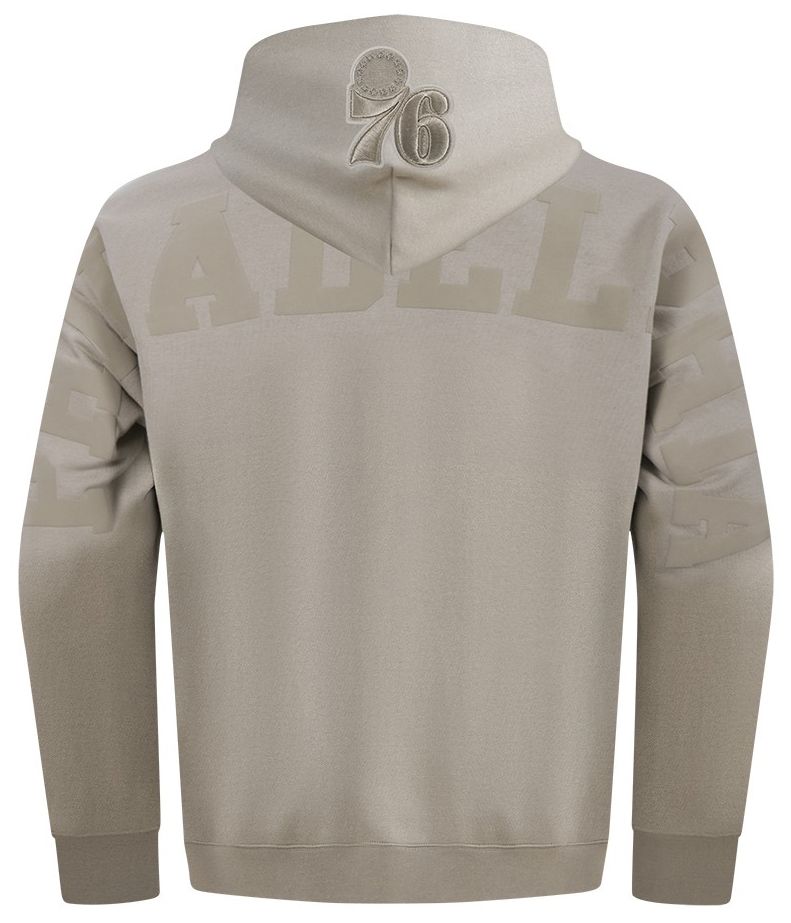 Pro Standard Men's Philadelphia 76ers Taupe Wing Span Drop Fleece Hoodie product image